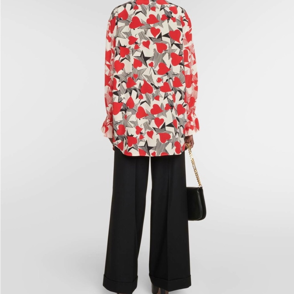 Gucci Ruffled printed silk blouse - Picture 2 of 12